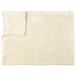 Plaid Flanelle 125x150cm Uni Beige