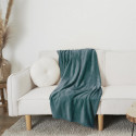Plaid Flanelle 125x150cm Uni Bleu Canard