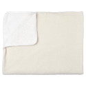 Plaid 120x150cm Tissu Bouclette Crème et Sherpa
