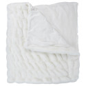 Plaid Ultra Doux 140x200cm Imitation Fourrure Texturée Blanc