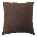 Coussin Patchwork 40x40cm Aspect Vieux Cuir Déhoussable