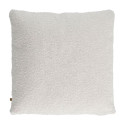Coussin 40x40cm Tissu Bouclette Crème Déhoussable