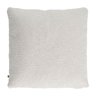 Coussin 40x40cm Tissu Bouclette Crème Déhoussable