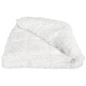 Couverture Pondérée 7kg Anti-Stress Sommeil Optimal Imitation Fourrure Blanche
