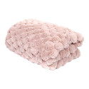 Plaid Ultra Doux 120x150cm Imitation Fourrure Nid d'Abeille Rose