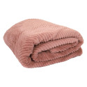 Plaid Ultra Doux 140x200cm Imitation Fourrure Texturée Rose et Sherpa