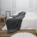 Plaid Ultra Doux 140x200cm Imitation Fourrure Texturée Grise et Sherpa