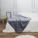 Plaid Ultra Doux 120x150cm Imitation Fourrure Vague Coloris Gris