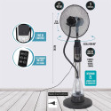 Ventilateur Brumisateur sur Pied Noir avec Télécommande