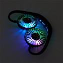 Ventilateur Tour de Cou Flexible Lumineux Rechargeable Silencieux