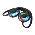 Ventilateur Tour de Cou Flexible Lumineux Rechargeable Silencieux
