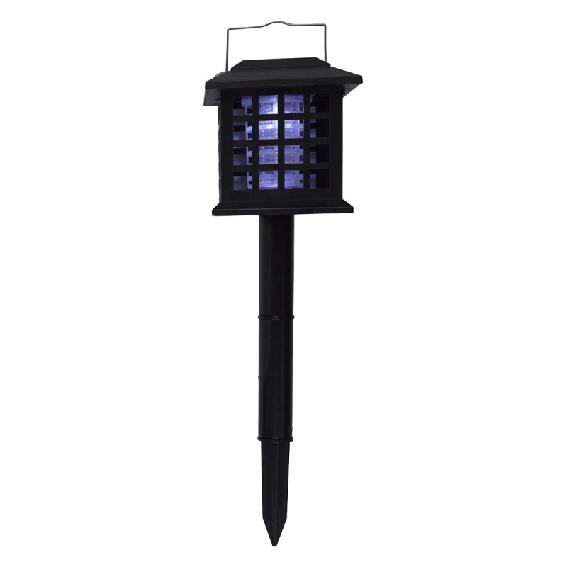 Lampe LED Solaire Anti-Moustiques Noire à Suspendre ou à Planter