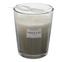 Bougie Parfumée 3 mèches Vase Gris Senteur Ambre H16cm