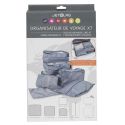 Lot de 7 Organisateurs de Voyage Gris