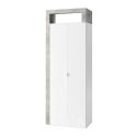 ARTURO - Ensemble meuble vasque 92cm + rangements + armoire blanc et aspect béton
