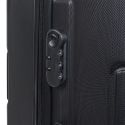 Lot de 3 Valises Rigides Noires avec Roues Pivotantes 360°, Cadenas Sécurisé à Code