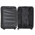 Lot de 3 Valises Rigides Noires avec Roues Pivotantes 360°, Cadenas Sécurisé à Code