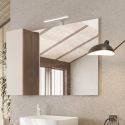 ARTURO - Ensemble meuble vasque 110cm + colonne beige et aspect bois Mercure