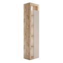 ARTURO - Ensemble meuble vasque 92cm + colonne beige et aspect bois Cadiz