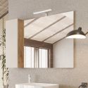 ARTURO - Ensemble meuble vasque 92cm + colonne beige et aspect bois Cadiz