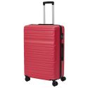 Lot de 3 Valises Rigides Rouge Corail avec Roues Pivotantes 360°, Cadenas Sécurisé à Code