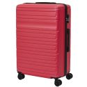 Lot de 3 Valises Rigides Rouge Corail avec Roues Pivotantes 360°, Cadenas Sécurisé à Code