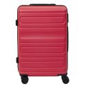 Lot de 3 Valises Rigides Rouge Corail avec Roues Pivotantes 360°, Cadenas Sécurisé à Code