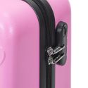 Valise Cabine Embossée Rose 29L avec Coque Rigide ABS, Roues Pivotantes 360°, Cadenas Sécurisé à Code, Poignée de Traction