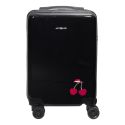 Valise Cabine Noire avec une Cerise 28L Rigide en Polycarbonate avec Roues Pivotantes 360° et Cadenas Sécurisé à Code