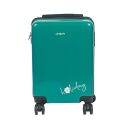 Valise Cabine Verte 28L Rigide en Polycarbonate avec Roues Pivotantes 360° et Cadenas Sécurisé à Code