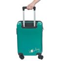 Valise Cabine Verte 28L Rigide en Polycarbonate avec Roues Pivotantes 360° et Cadenas Sécurisé à Code