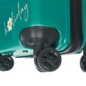 Valise Cabine Verte 28L Rigide en Polycarbonate avec Roues Pivotantes 360° et Cadenas Sécurisé à Code
