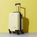 Valise Cabine Jaune 28L Rigide en Polycarbonate avec Roues Pivotantes 360° et Cadenas Sécurisé à Code
