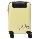 Valise Cabine Jaune 28L Rigide en Polycarbonate avec Roues Pivotantes 360° et Cadenas Sécurisé à Code
