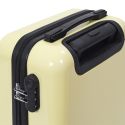 Valise Cabine Jaune 28L Rigide en Polycarbonate avec Roues Pivotantes 360° et Cadenas Sécurisé à Code