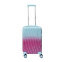 Valise Cabine Bicolore Bleu et Violet 35L Rigide en ABS avec Roues Pivotantes 360° et Cadenas Sécurisé à Code