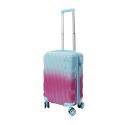 Valise Cabine Bicolore Bleu et Violet 35L Rigide en ABS avec Roues Pivotantes 360° et Cadenas Sécurisé à Code