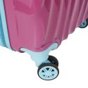 Valise Cabine Bicolore Bleu et Violet 35L Rigide en ABS avec Roues Pivotantes 360° et Cadenas Sécurisé à Code