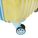 Valise Cabine Bicolore Bleu et Jaune 35L Rigide en ABS avec Roues Pivotantes 360° et Cadenas Sécurisé à Code