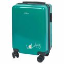 Valise Cabine Verte 28L Rigide en Polycarbonate avec Roues Pivotantes 360° et Cadenas Sécurisé à Code