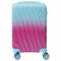 Valise Cabine Bicolore Bleu et Violet 35L Rigide en ABS avec Roues Pivotantes 360° et Cadenas Sécurisé à Code