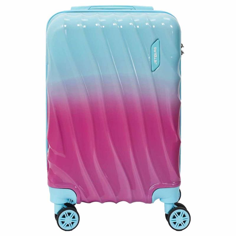 Valise Cabine Bicolore Bleu et Violet 35L Rigide en ABS avec Roues Pivotantes 360° et Cadenas Sécurisé à Code