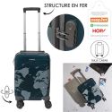 Valise Cabine Noir 24L Rigide en Polycarbonate avec Roues Pivotantes 360° et Cadenas Sécurisé à Code