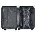 Lot de 5 Valises Rigides Argent (18L-100L) avec Vanity, Roues Pivotantes 360°, Poignée de Traction et Cadenas Sécurisé à Code