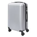Lot de 5 Valises Rigides Argent (18L-100L) avec Vanity, Roues Pivotantes 360°, Poignée de Traction et Cadenas Sécurisé à Code