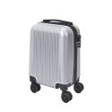 Lot de 5 Valises Rigides Argent (18L-100L) avec Vanity, Roues Pivotantes 360°, Poignée de Traction et Cadenas Sécurisé à Code