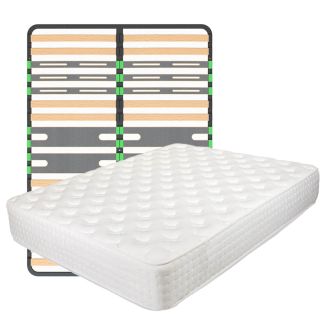 KERZO - Pack Matelas ressorts ensachés + AltoZone 140x190cm