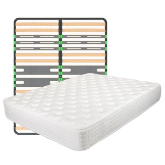 KERZO - Pack Matelas ressorts ensachés + AltoZone 160x200cm