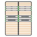KERZO - Pack Matelas ressorts ensachés + AltoZone 160x200cm