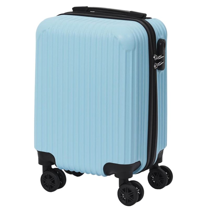 Valise Cabine Bleu Pastel 29L - ABS, Dimensions 20x30x40 cm, Idéale pour les Bagages à Main des Compagnies Aériennes